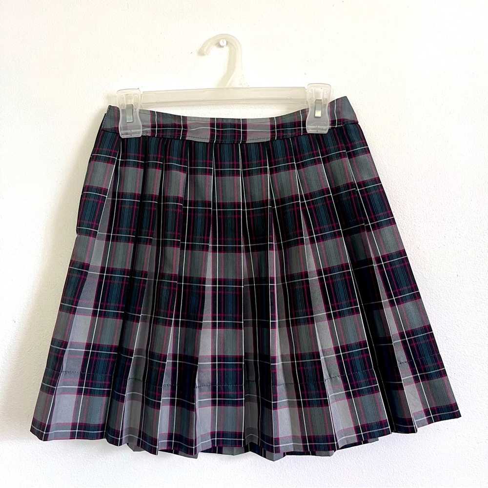 Handmade Pleated Skirt Black and Grey